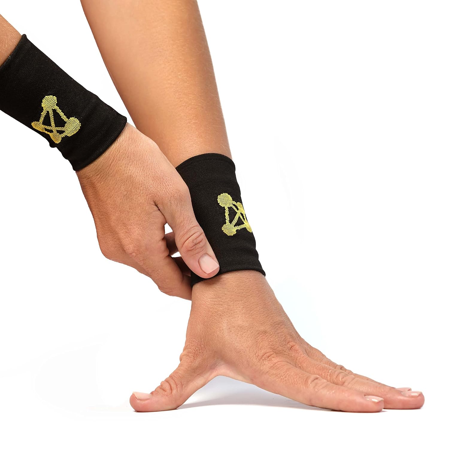 CopperJoint Compression Wrist Sleeve – Copper Hand Brace, Copper Wrist Compression Sleeve, Weight Lifting Wrist Support Brace, Hand Support for Sore Muscles, Yoga, Bowling, Sports - 1 Pair Large