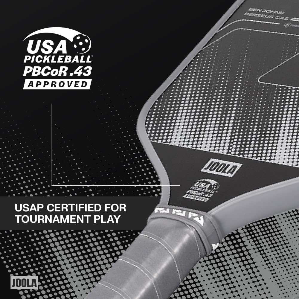 JOOLA Ben Johns CAS 16mm Carbon Fiber Pickleball Paddle - CAS Surface Tech - Control & Power Paddle - USAP Approved - Aero Curve - Feel-Tec Pure Grip - NFC Chip - Image 7
