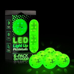 SCORPION LED Pickleball Balls, 6-Pa...