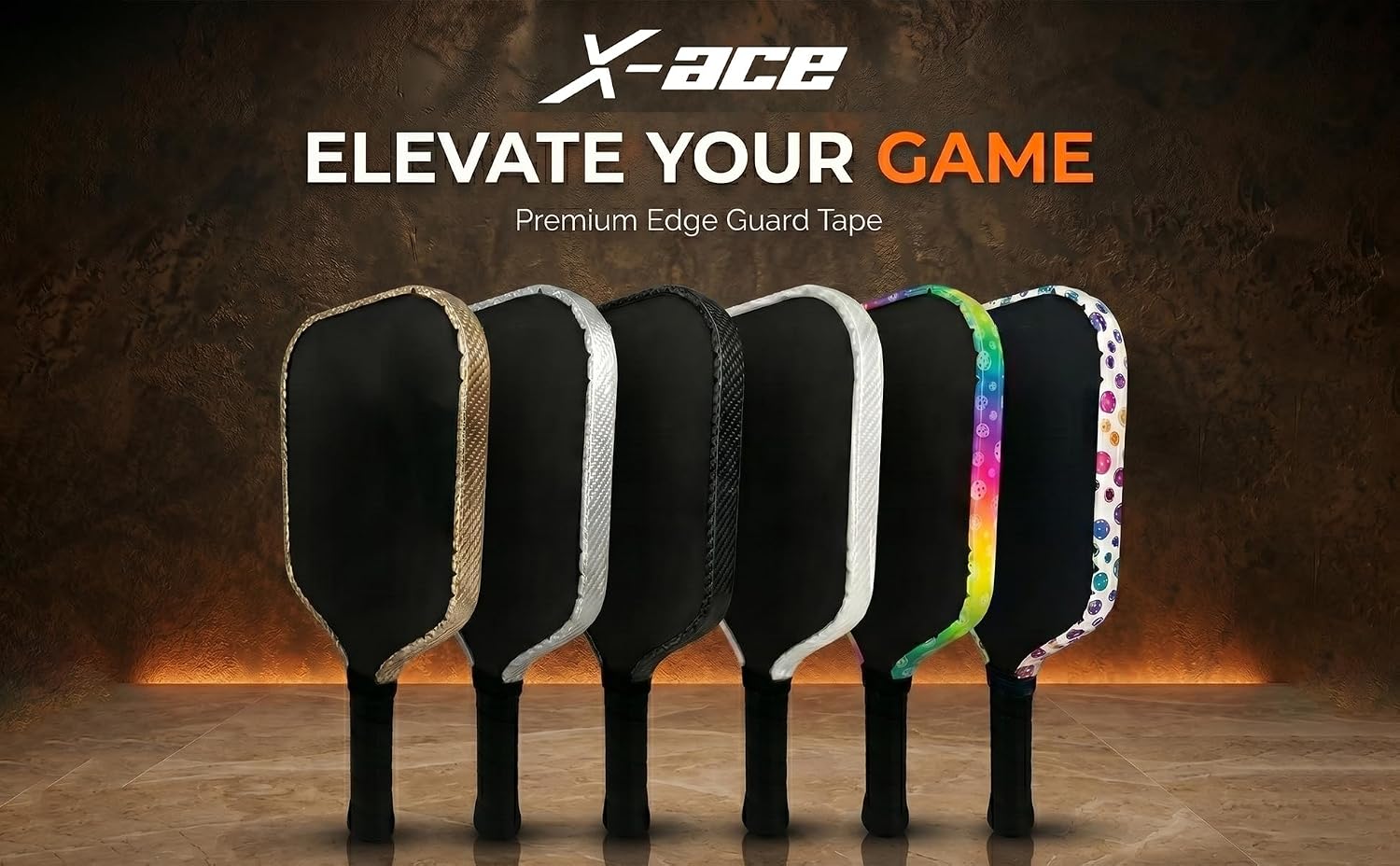 Pickleball Edge Guard Tape 3-Pack - Professional 3K Carbon Fiber & UV Printed Protection Tape for 14&16mm Paddles - Precision Fit 26/30mm Widths-No Residue Adhesive - Image 6