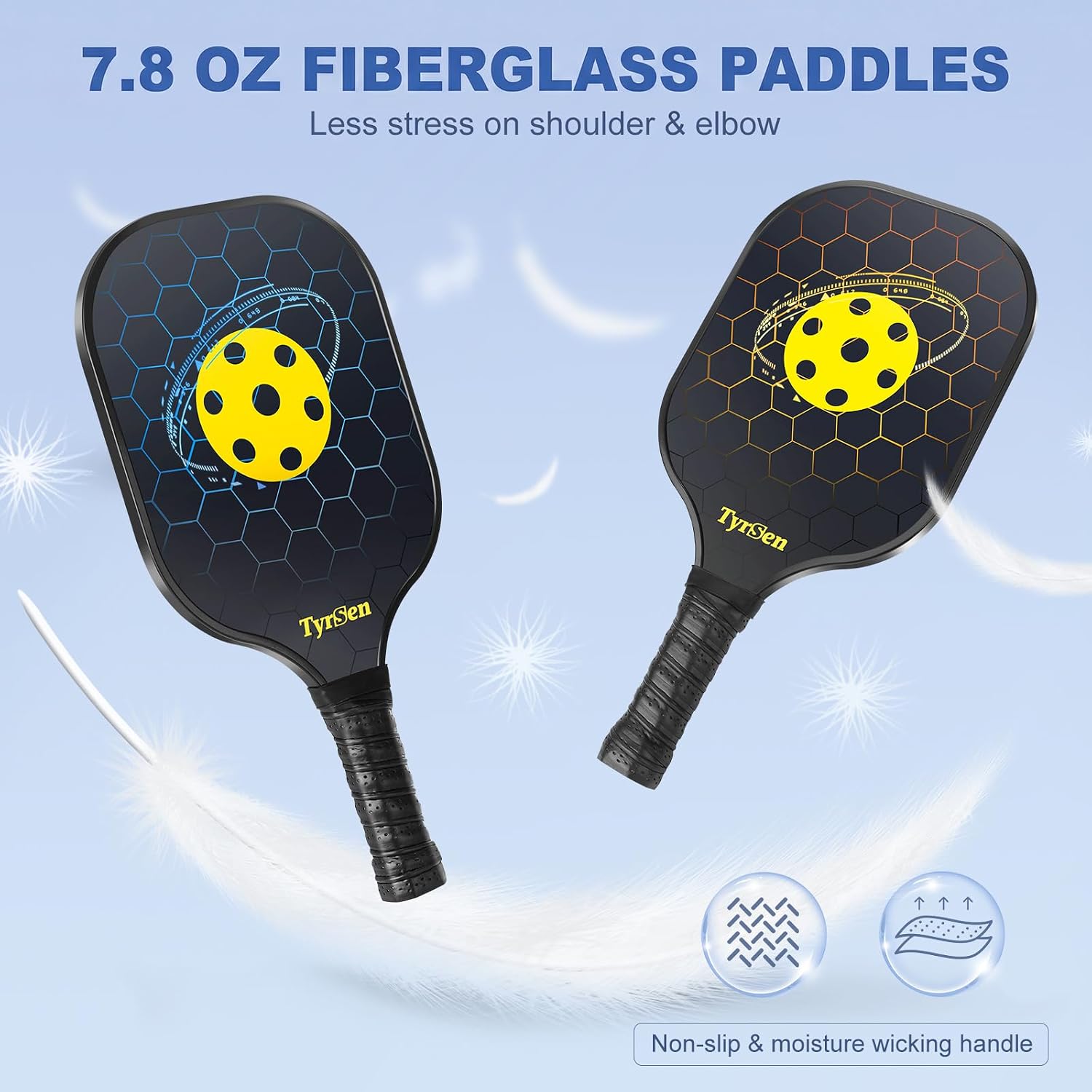 Pickleball Net Set, Pickleball Net on Wheels for Driveway Backyard, 22FT Regular Size, 4 Pickleball Paddles & 6 Balls, 12 Court Markers, 1 Carry Bag, Pickleball Set for Indoor Outdoor Play - Image 3