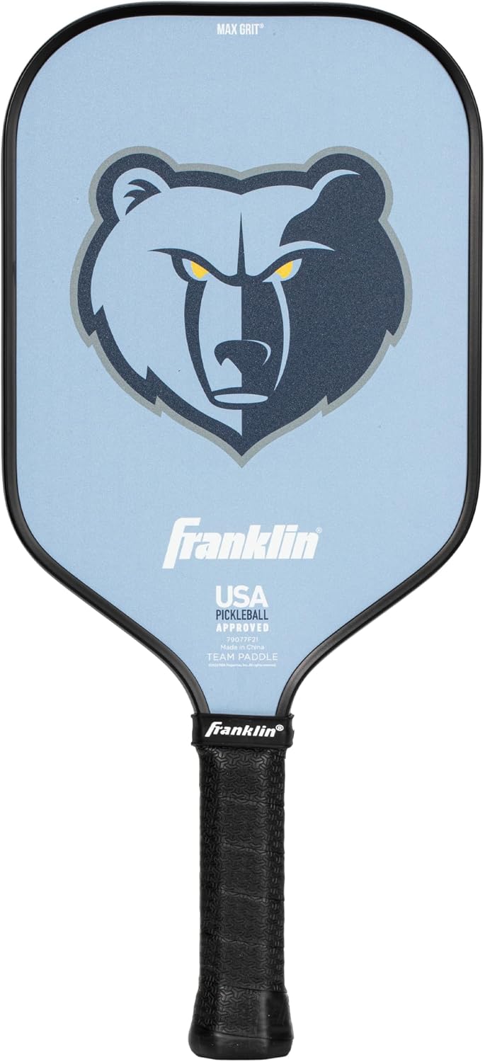 Franklin Sports NBA Team Pickleball Paddles - Official NBA Basketball Team Logo Pickleball Paddles - Signature Series 13MM Pickleball Paddle with MaxGrit - USA Pickleball (USAPA) Approved