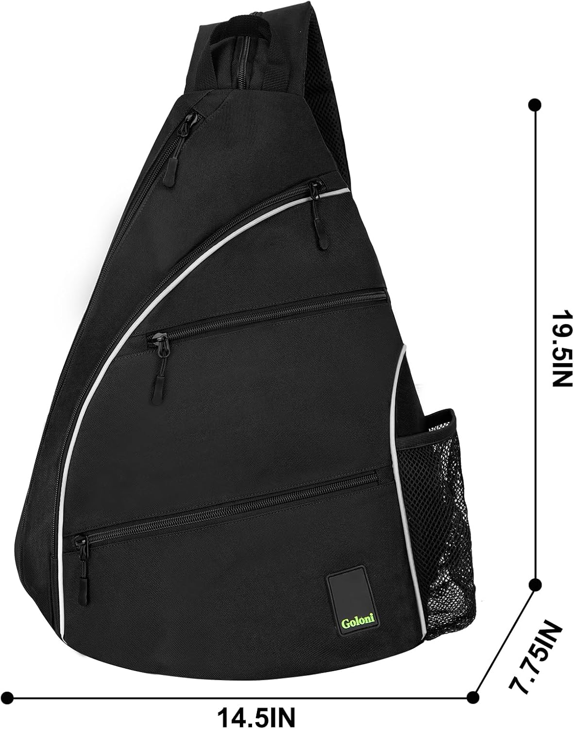 Goloni Pickleball Bag for Women Men, Convertible Pickleball Backpack Sling Bag with Fence Hook, Waterproof Polyester Paddle Bag with Multiple Compartments - Image 3
