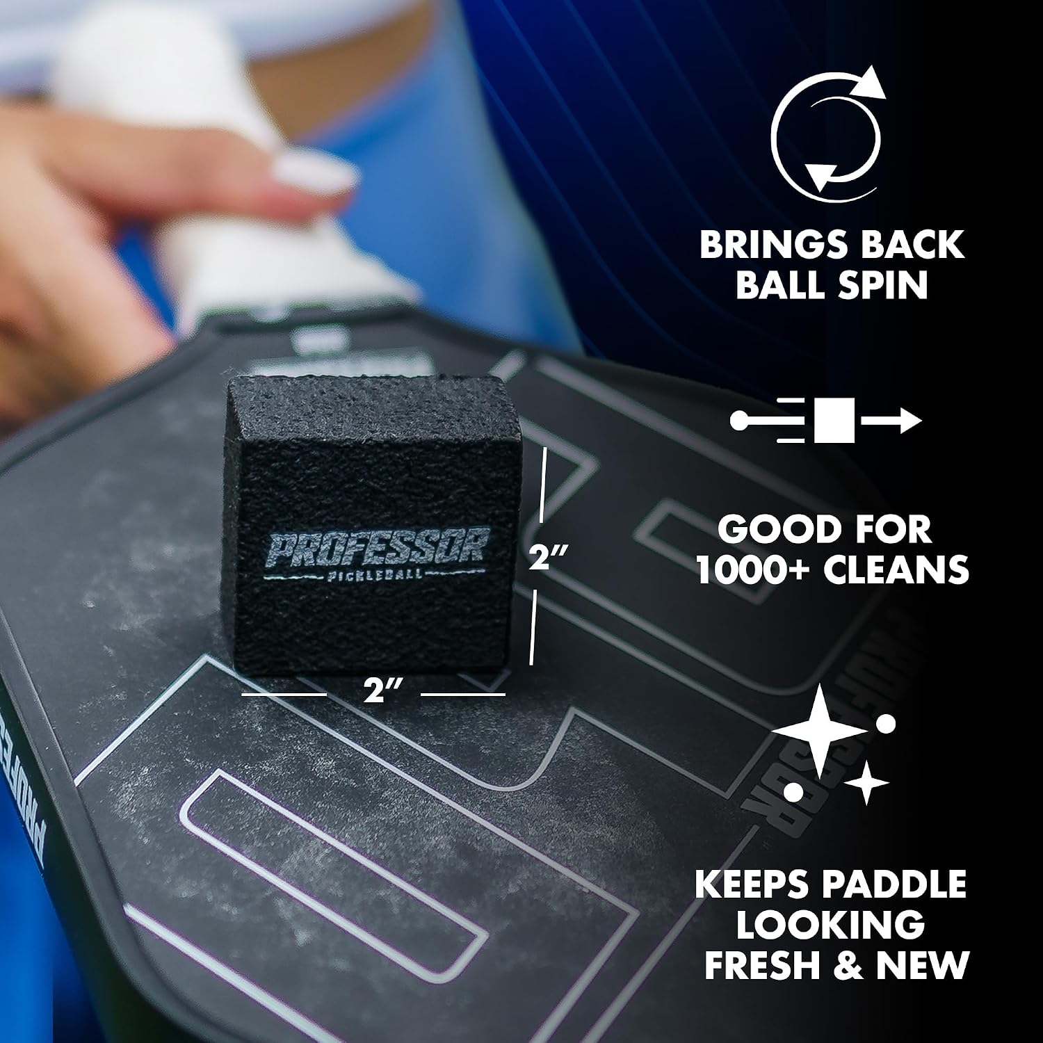 Professor Pickleball - Carbon Cleaner, Premium Pickleball Paddle Eraser for Raw Carbon Fiber Paddles, Effortless Residue Removal, Quick & Effective, Eliminates Ball Residue, Dirt, Scratches - Image 3