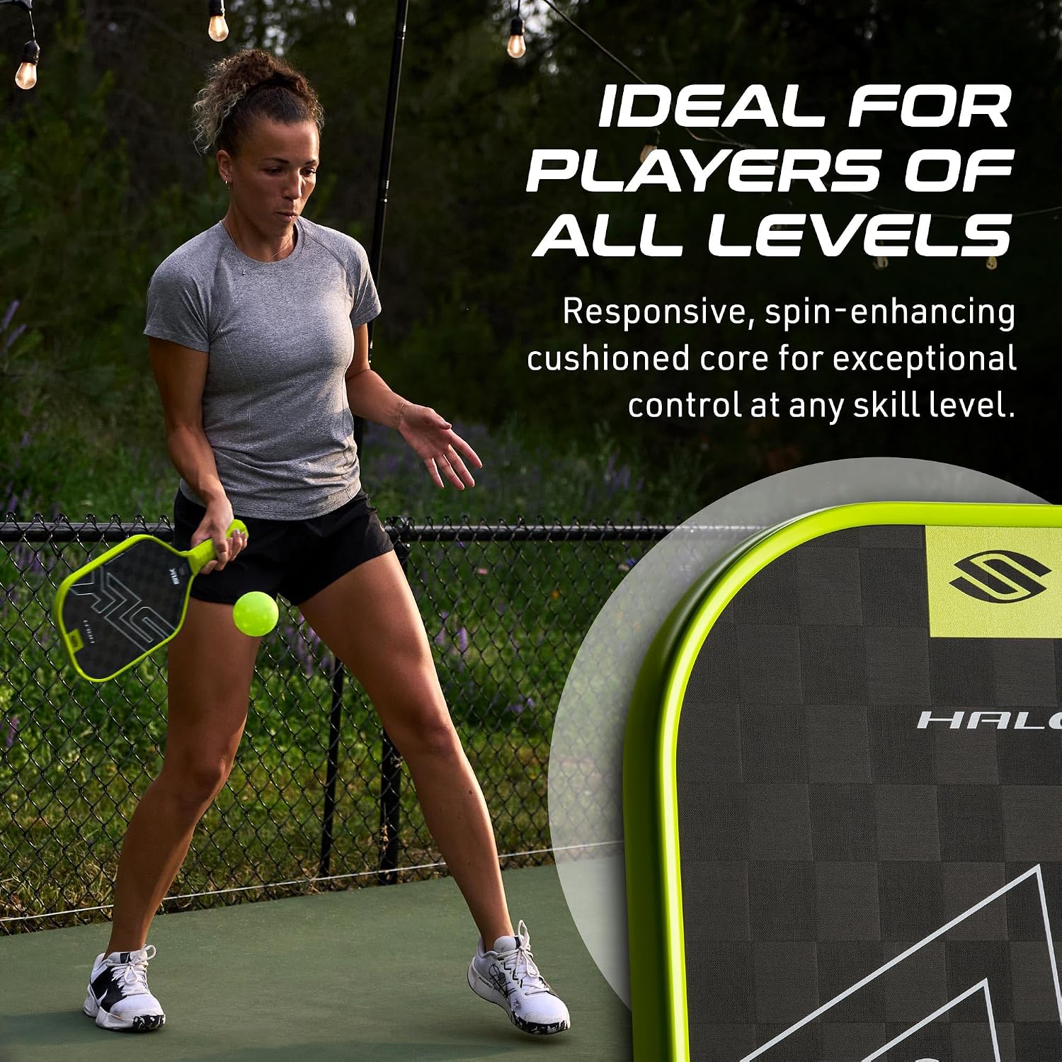 Selkirk Sport SLK Halo Pickleball Paddle | Raw Carbon Fiber Power, Pro or Control Paddles | A pickleball racket with an expanded sweet spot for every skill level, in Power, Pro, or Control styles - Image 8