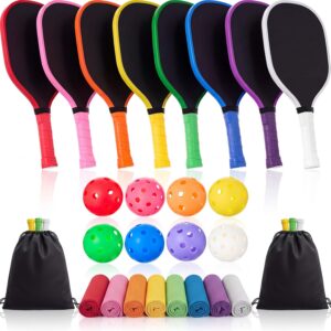 26 Pcs Colorful Wood Paddleball Rac...