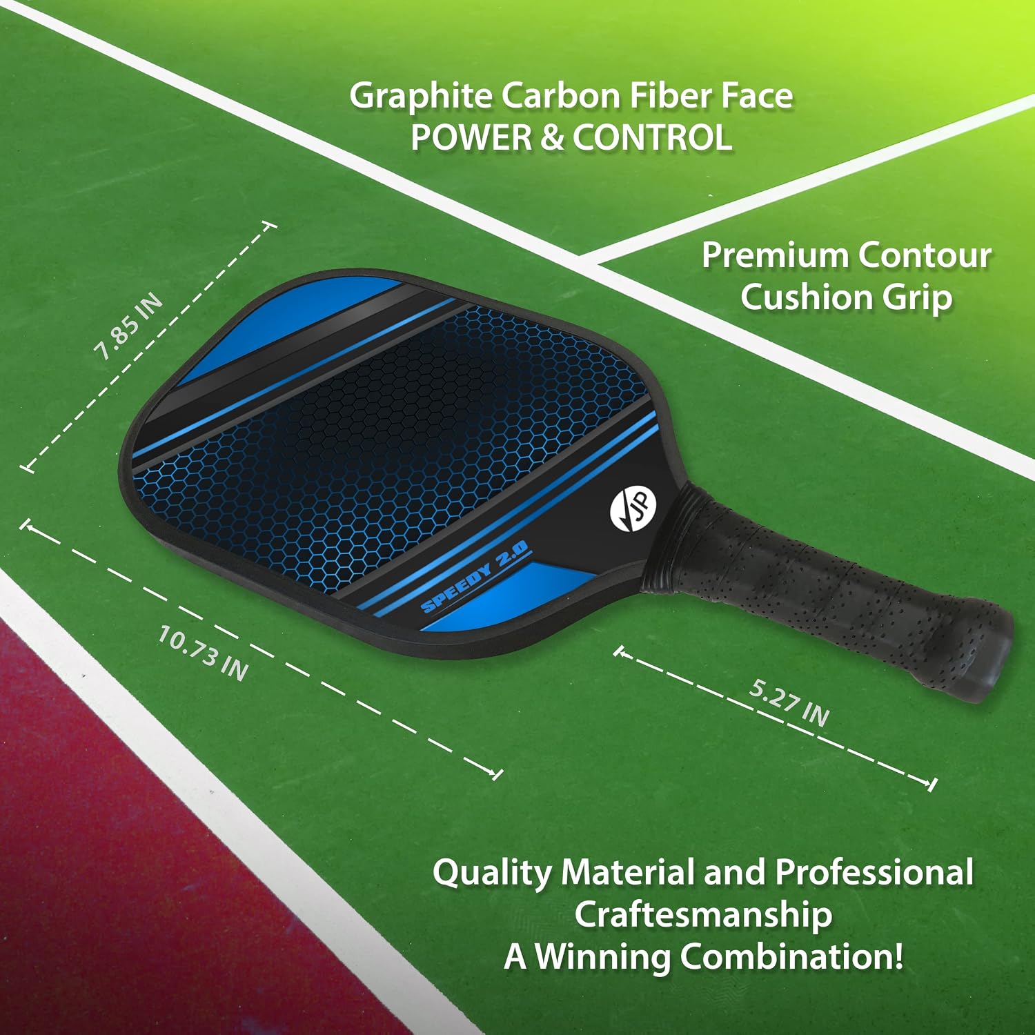JP WinLook Premium Pickleball Paddles Set – USAPA Pickleball Set - Graphite Carbon Fiber Rackets for Women & Men and Balls for Indoor or Outdoor Play - Racquets, Pickleballs & Carry Bag - Image 5