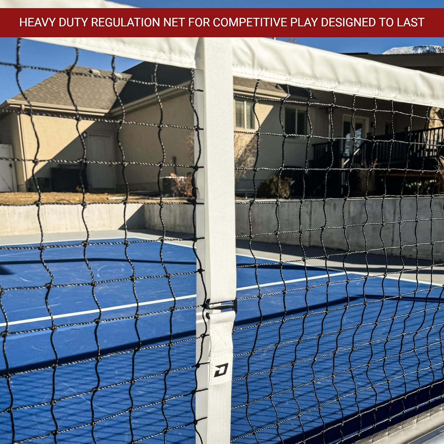 Dominator PRO Portable Pickleball Net - Heavy Duty USAPA Compliant Portable Regulation Pickleball Net - Indoor/Outdoor Aluminum Rust Proof Frame w/Adjustable Net Tension & Locking Wheels - Image 7