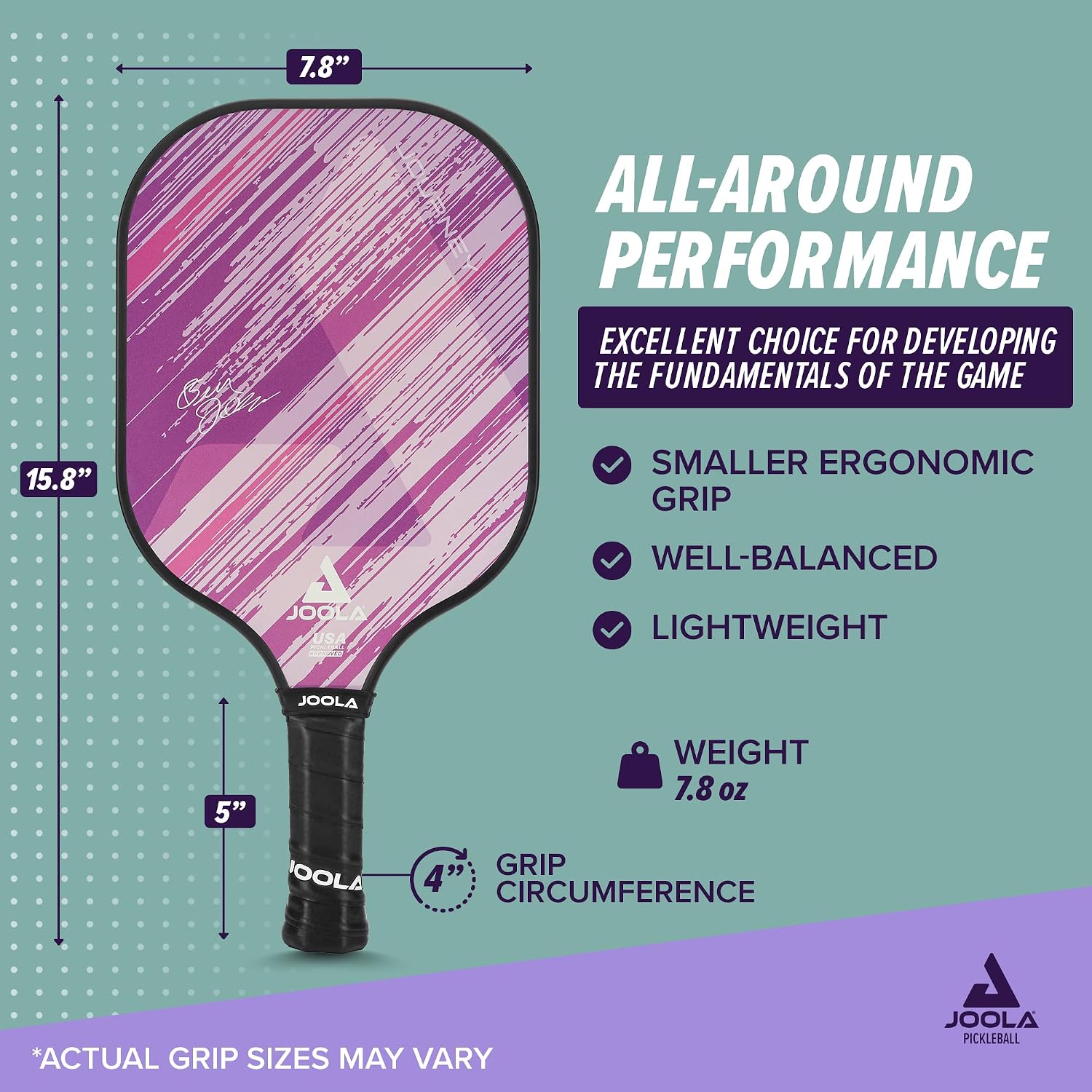 JOOLA Pickleball Paddle Journey and Seneca – Select Fiberglass or Carbon Fiber Surface – Lightweight Paddles – Control & Power Rackets for Beginners to Intermediates – USAP Approved – Multiple Styles - Image 4