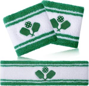 3 Pcs Pickleball Sweatbands Set Gol...