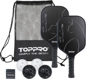 TOPPRO Pickleball Paddles Set of 2,...