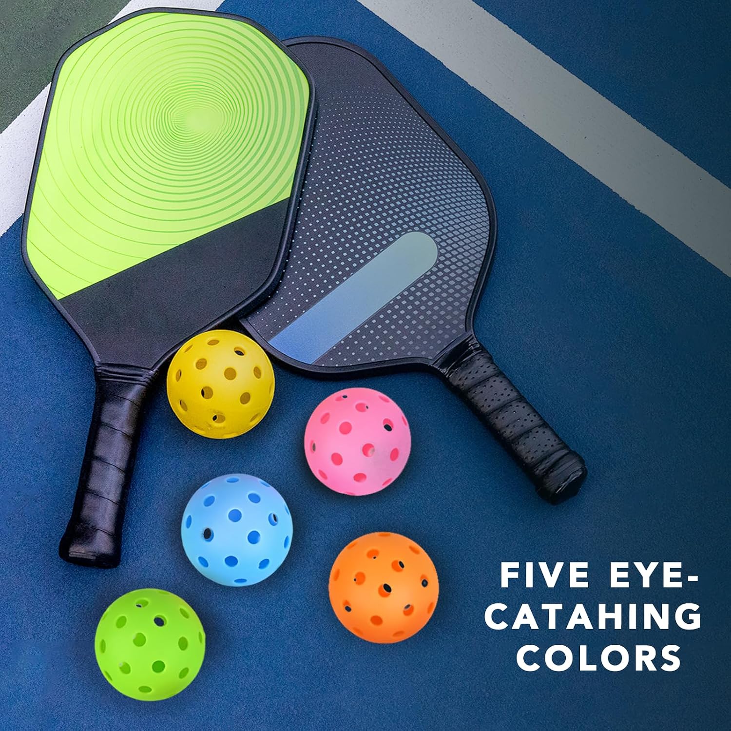 PICKLETECH Pickleball Balls 20Pack|40Pack, 40 Holes USAPA Approved Pickleball Balls with Mesh Bag, Perfectly Balanced, High Bounce True Flight, Outdoor Pickleball Balls for Tournament Play - Image 8