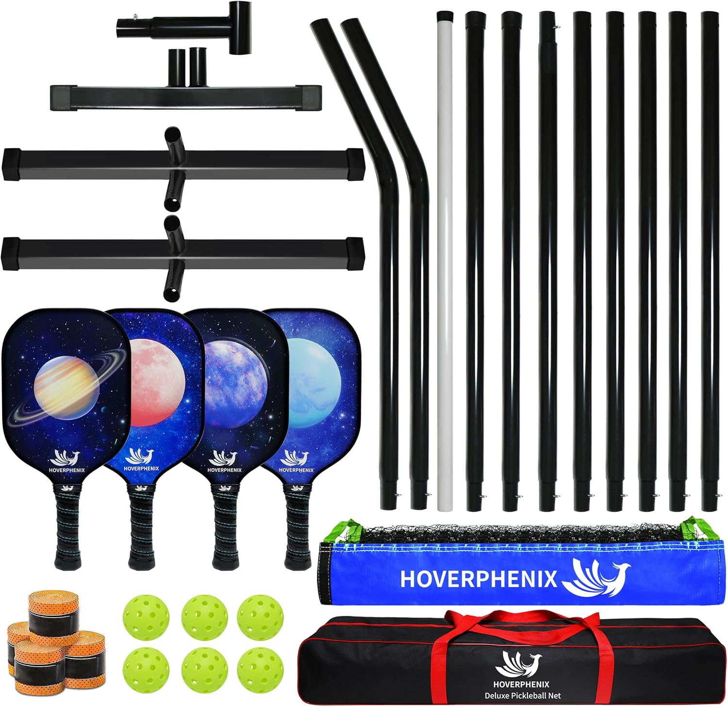 Portable Pickleball Net Set, 22FT Pickle Ball Net with Paddle Set of 4 | Regulation Size Net, Weather Resistant Steel Frame, Outdoor Pickleballs and Carry Bag, Easy Setup for Driveway, Backyard - Image 4