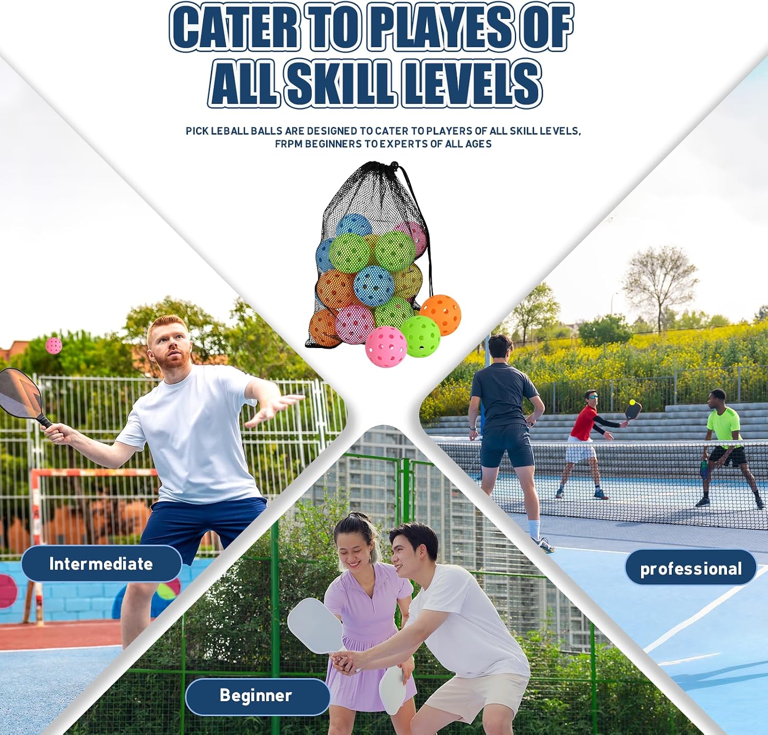 PICKLETECH Pickleball Balls 20Pack|40Pack, 40 Holes USAPA Approved Pickleball Balls with Mesh Bag, Perfectly Balanced, High Bounce True Flight, Outdoor Pickleball Balls for Tournament Play - Image 6