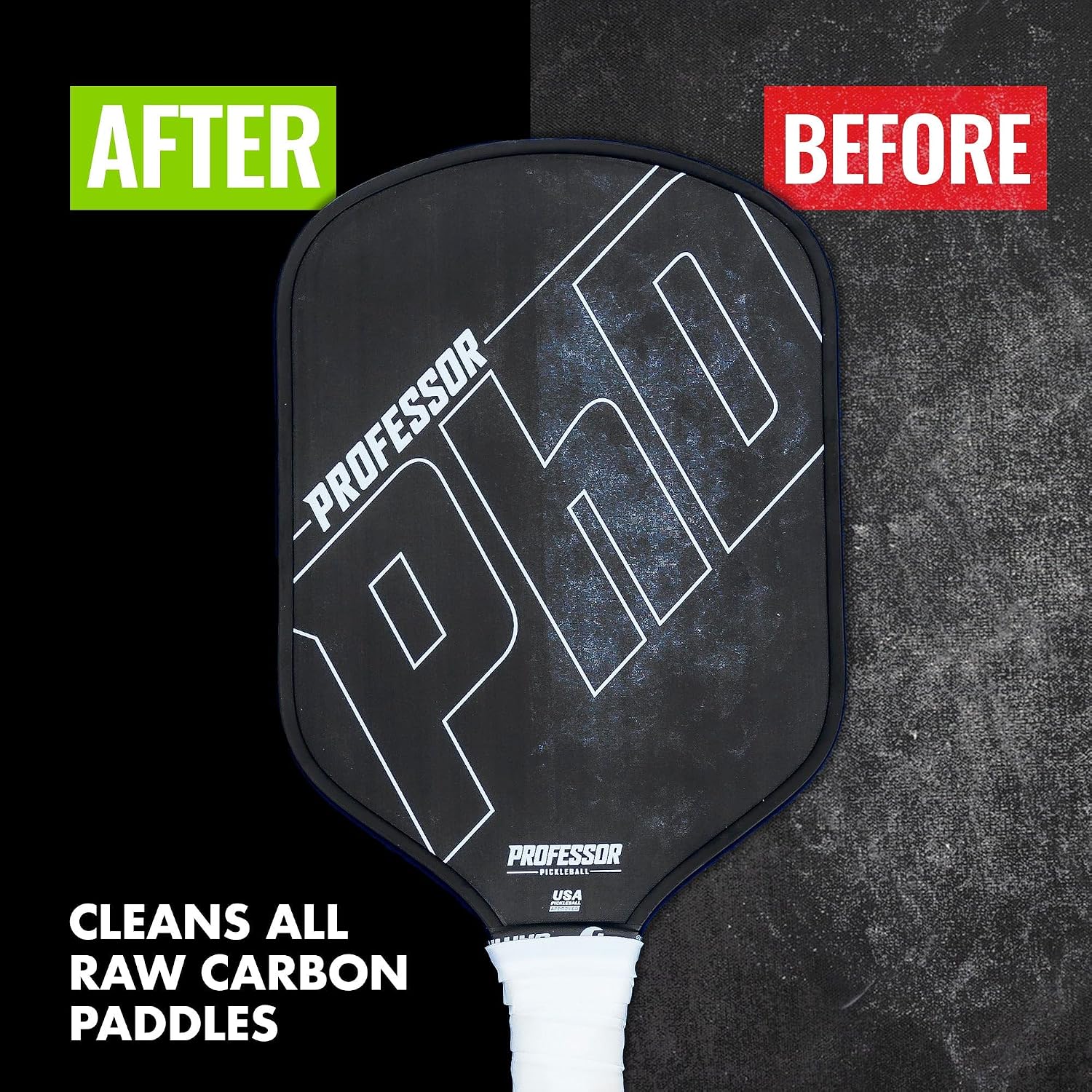 Professor Pickleball - Carbon Cleaner, Premium Pickleball Paddle Eraser for Raw Carbon Fiber Paddles, Effortless Residue Removal, Quick & Effective, Eliminates Ball Residue, Dirt, Scratches - Image 2