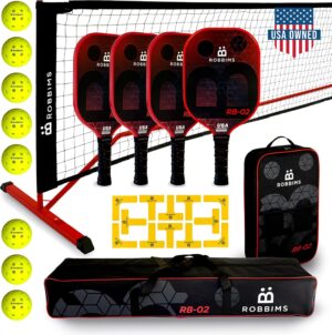 Pickleball Set with Net | 4 USA Pic...