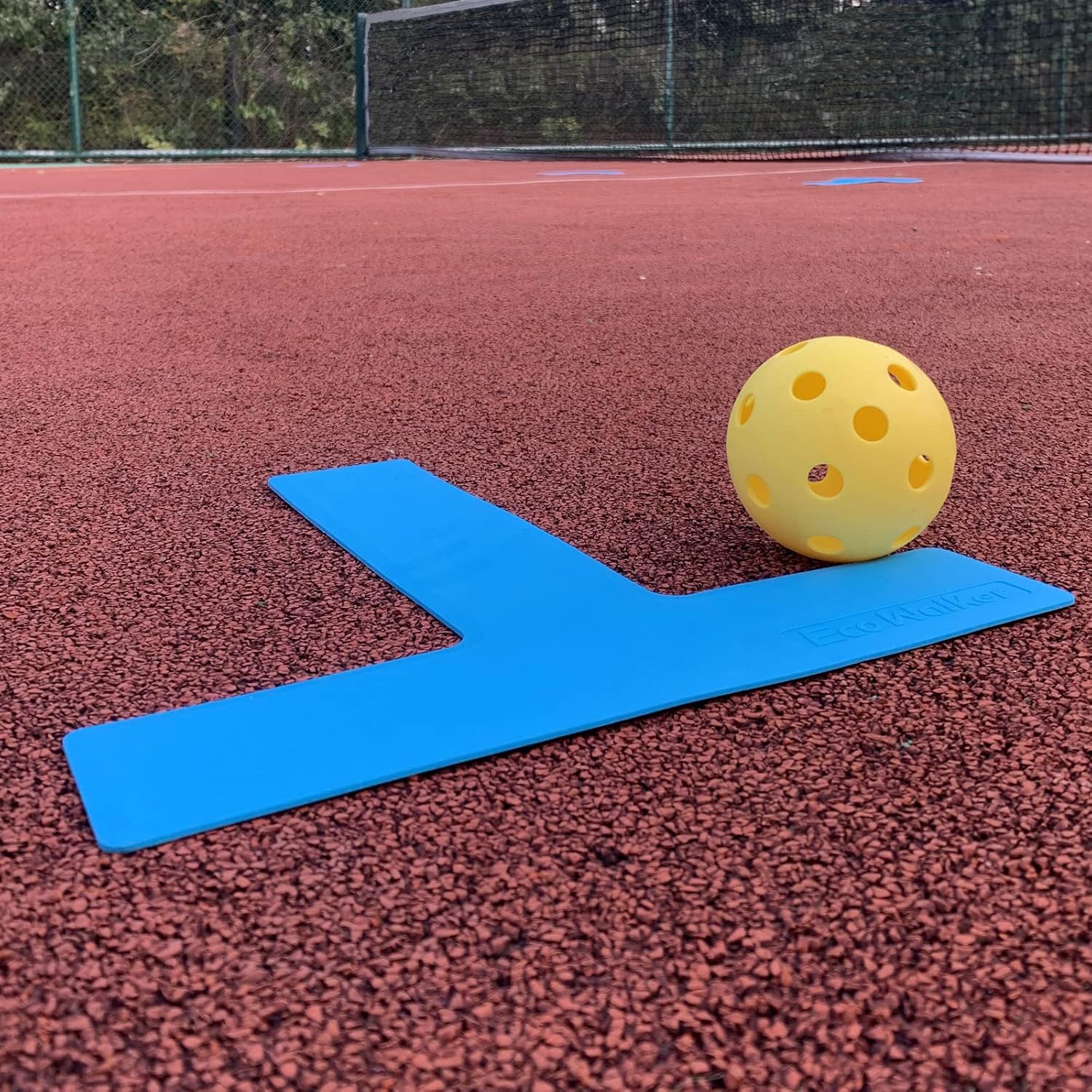 Pickleball Court Marker Kit - Court Corner & Line Marker Set, L & T Throw-Down Markers, Create Your Own Mini Pickleball, Tennis & Badminton Court, 12pc + Carry Bag (Blue-Yellow) - Image 6