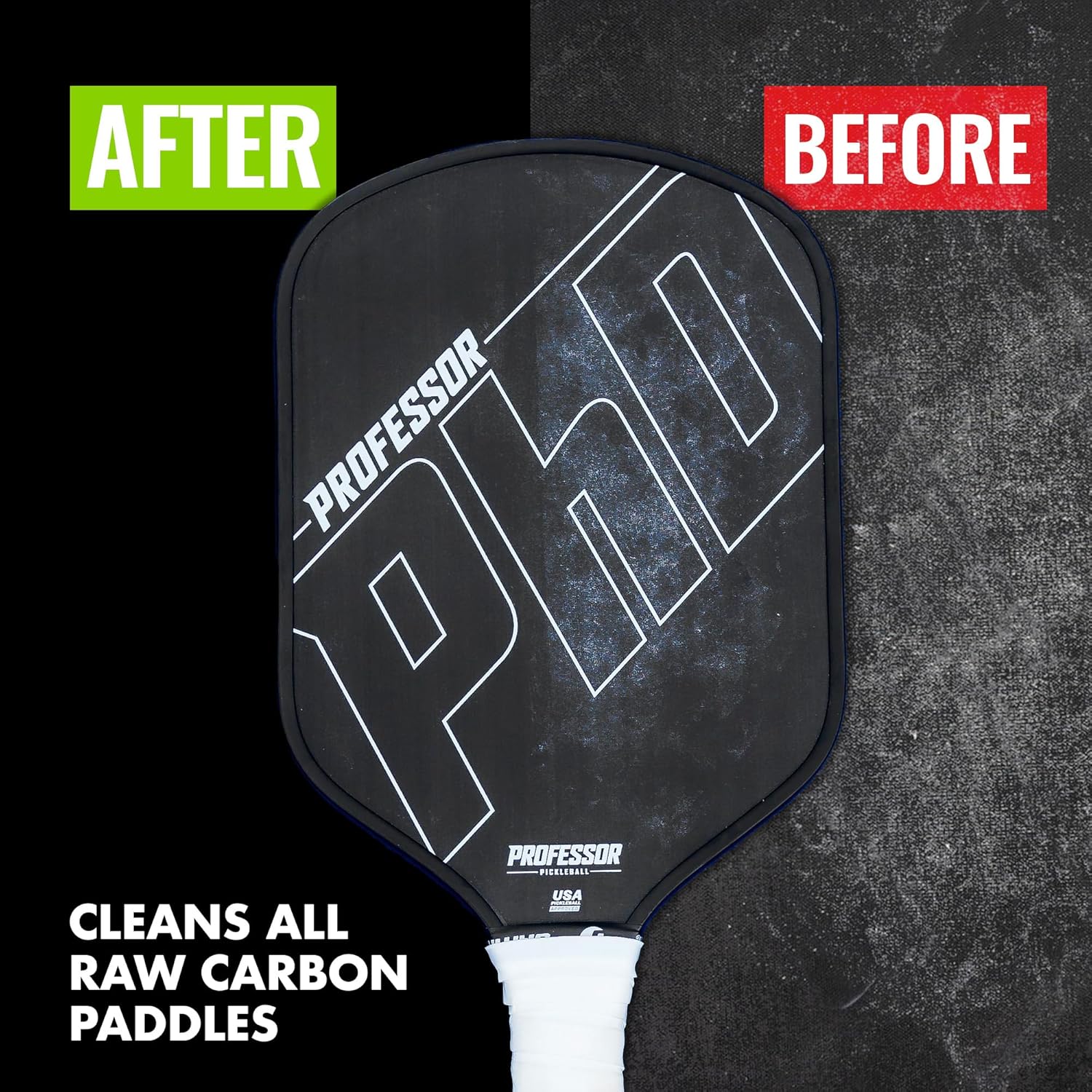 Professor Pickleball - Carbon Cleaner, Premium Pickleball Paddle Eraser for Raw Carbon Fiber Paddles, Effortless Residue Removal, Quick & Effective, Eliminates Ball Residue, Dirt, Scratches - Image 2