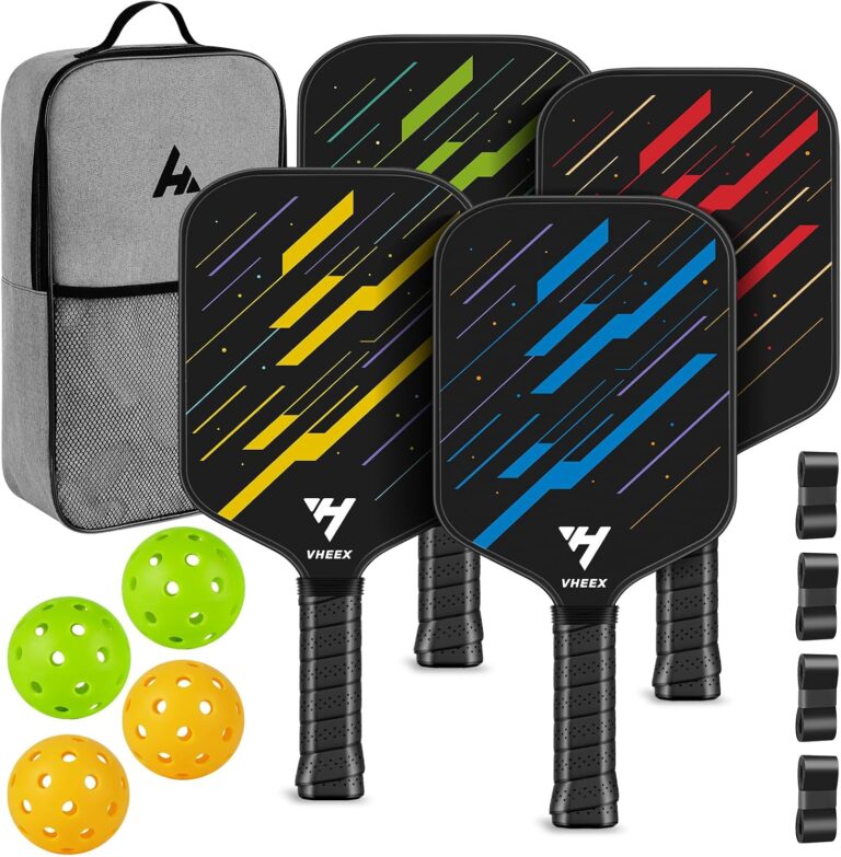 Pickleball Paddles Set of 4, Carbon...