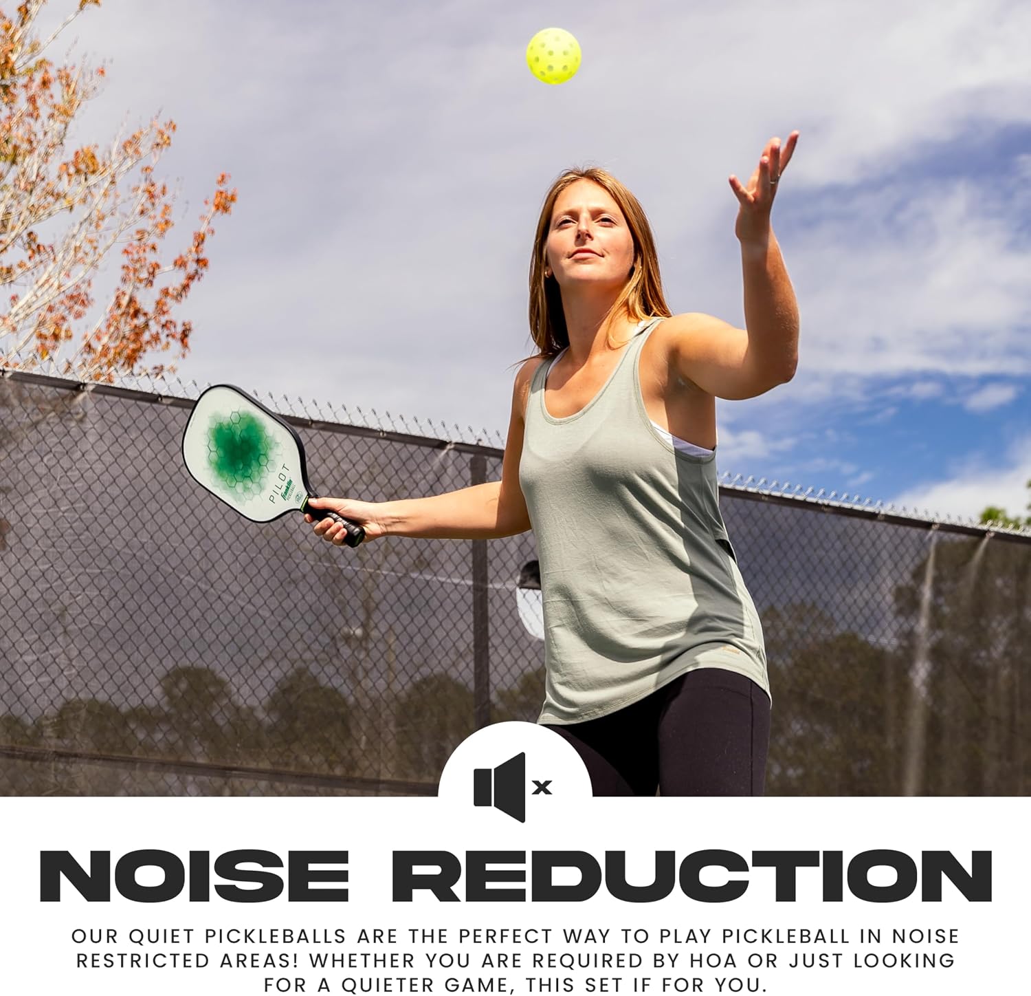 Franklin Sports Silent Serve Foam Pickleballs - Quiet Soft Pickleballs for Noise Reduction - Indoor + Outdoor Official Size Balls - Great for Practice + Training - 3 Pack - Optic Yellow - Image 2