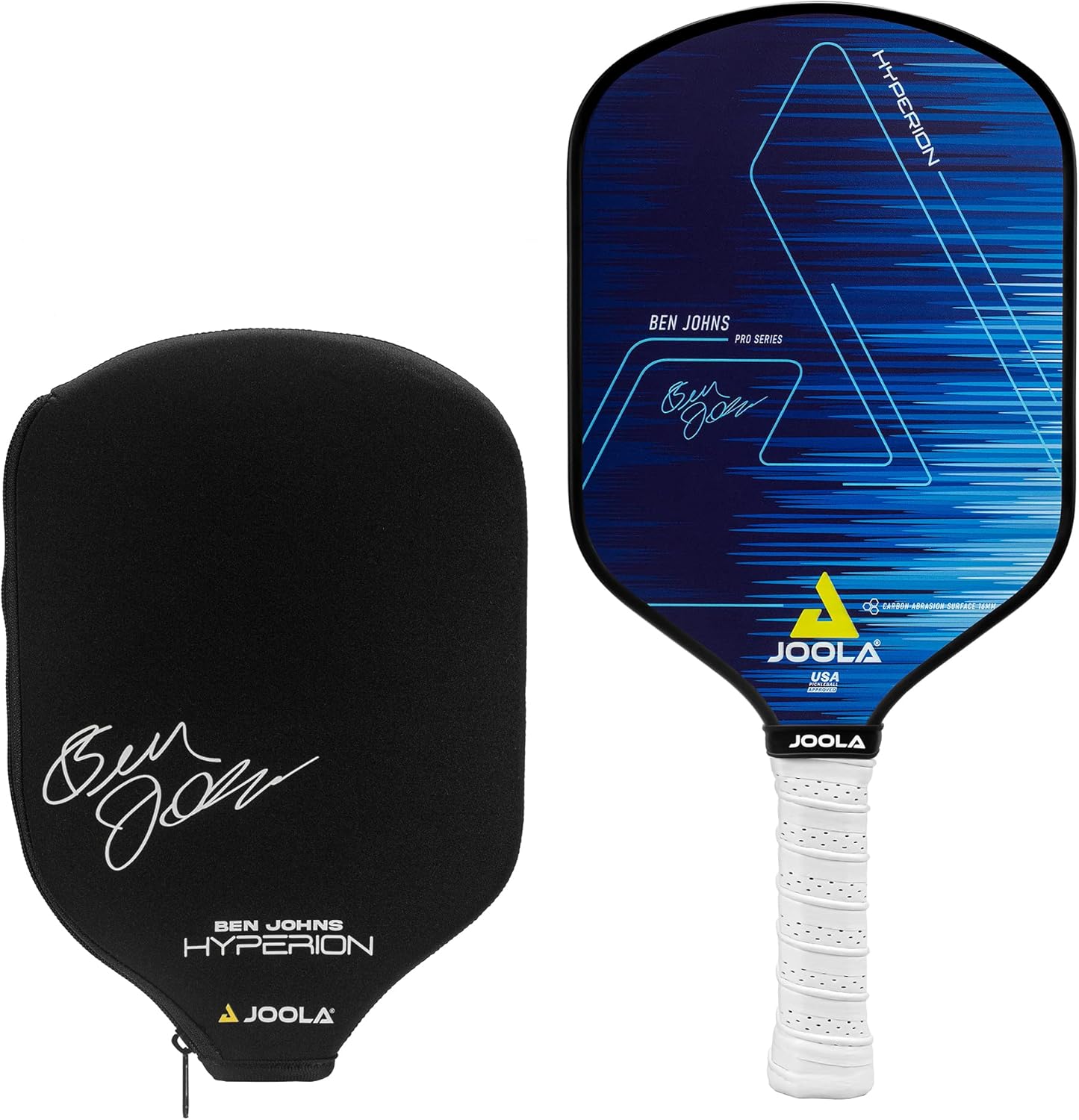 JOOLA Ben Johns CAS 16mm Carbon Fiber Pickleball Paddle - CAS Surface Tech - Control & Power Paddle - USAP Approved - Aero Curve - Feel-Tec Pure Grip - NFC Chip