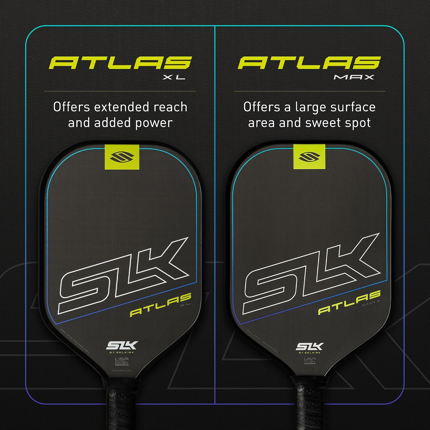 Selkirk Sport SLK Atlas Pickleball Paddles | Carbon Fiber Honeycomb | A midweight pickleball racket built for beginners, with a forgiving sweet spot and added spin - Image 7