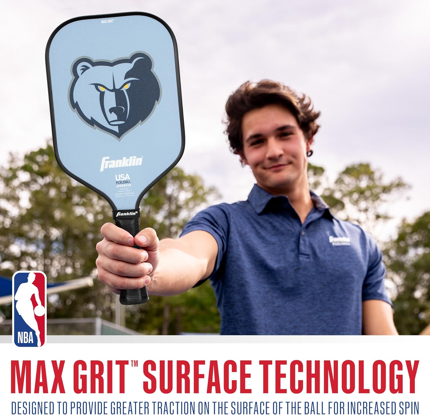 Franklin Sports NBA Team Pickleball Paddles - Official NBA Basketball Team Logo Pickleball Paddles - Signature Series 13MM Pickleball Paddle with MaxGrit - USA Pickleball (USAPA) Approved - Image 4