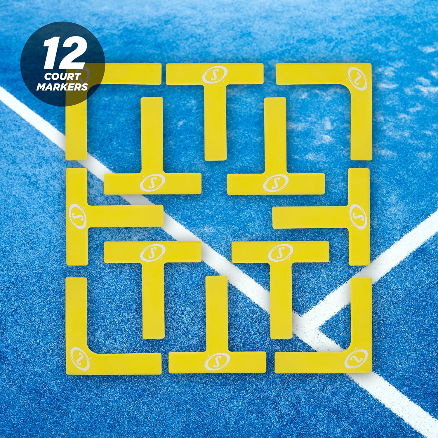 Spalding - Pickleball Court Marker & Shot Spot Set, 17-Piece Training Target Kit, Non-Slip Floor Markers for Footwork, Agility, Accuracy & Drill Training, Indoor & Outdoor Sports Practice Equipment - Image 3