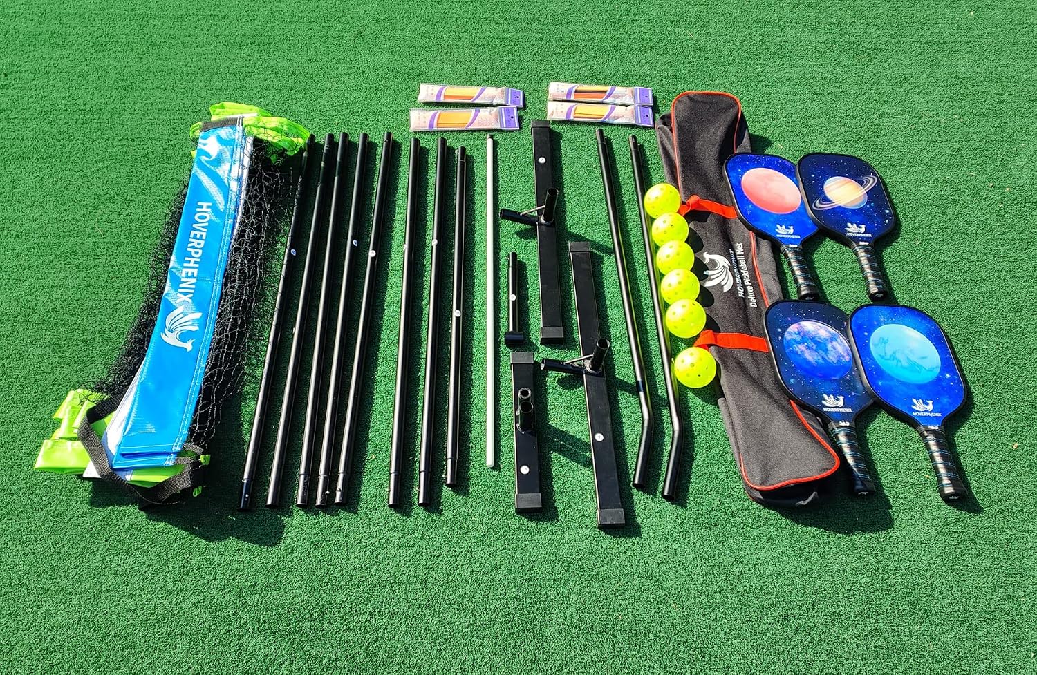 Portable Pickleball Net Set, 22FT Pickle Ball Net with Paddle Set of 4 | Regulation Size Net, Weather Resistant Steel Frame, Outdoor Pickleballs and Carry Bag, Easy Setup for Driveway, Backyard - Image 7