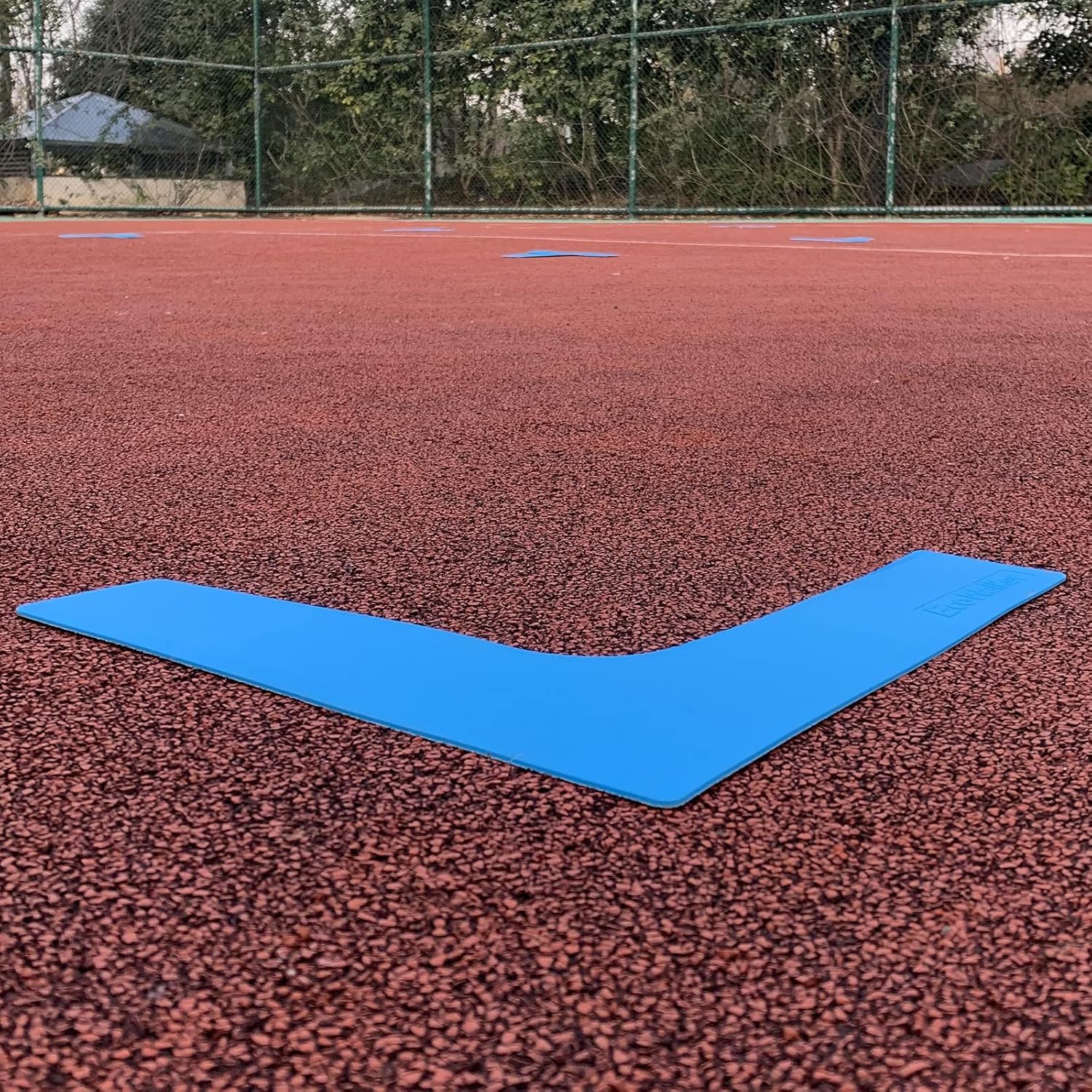 Pickleball Court Marker Kit - Court Corner & Line Marker Set, L & T Throw-Down Markers, Create Your Own Mini Pickleball, Tennis & Badminton Court, 12pc + Carry Bag (Blue-Yellow) - Image 5