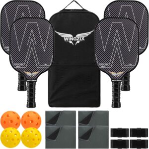Pickleball Paddles Set of 4 –...