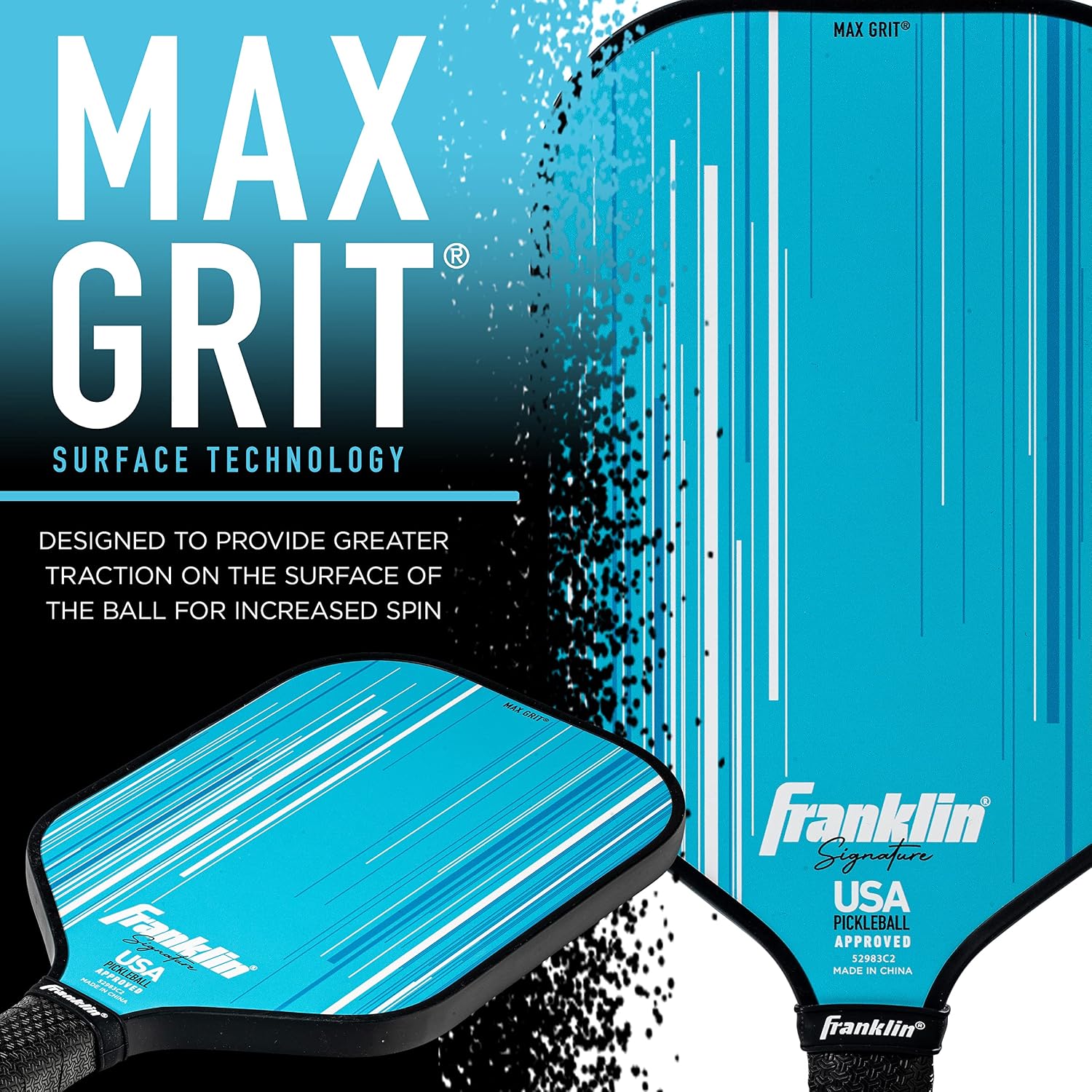 Franklin Sports Pro Pickleball Paddles - Signature Series Pro Pickleball Paddle with MaxGrit Surface - USA Pickleball (USAPA) Approved Tournament Pickleball Paddles - 13mm + 16mm Polypropylene Cores - Image 5