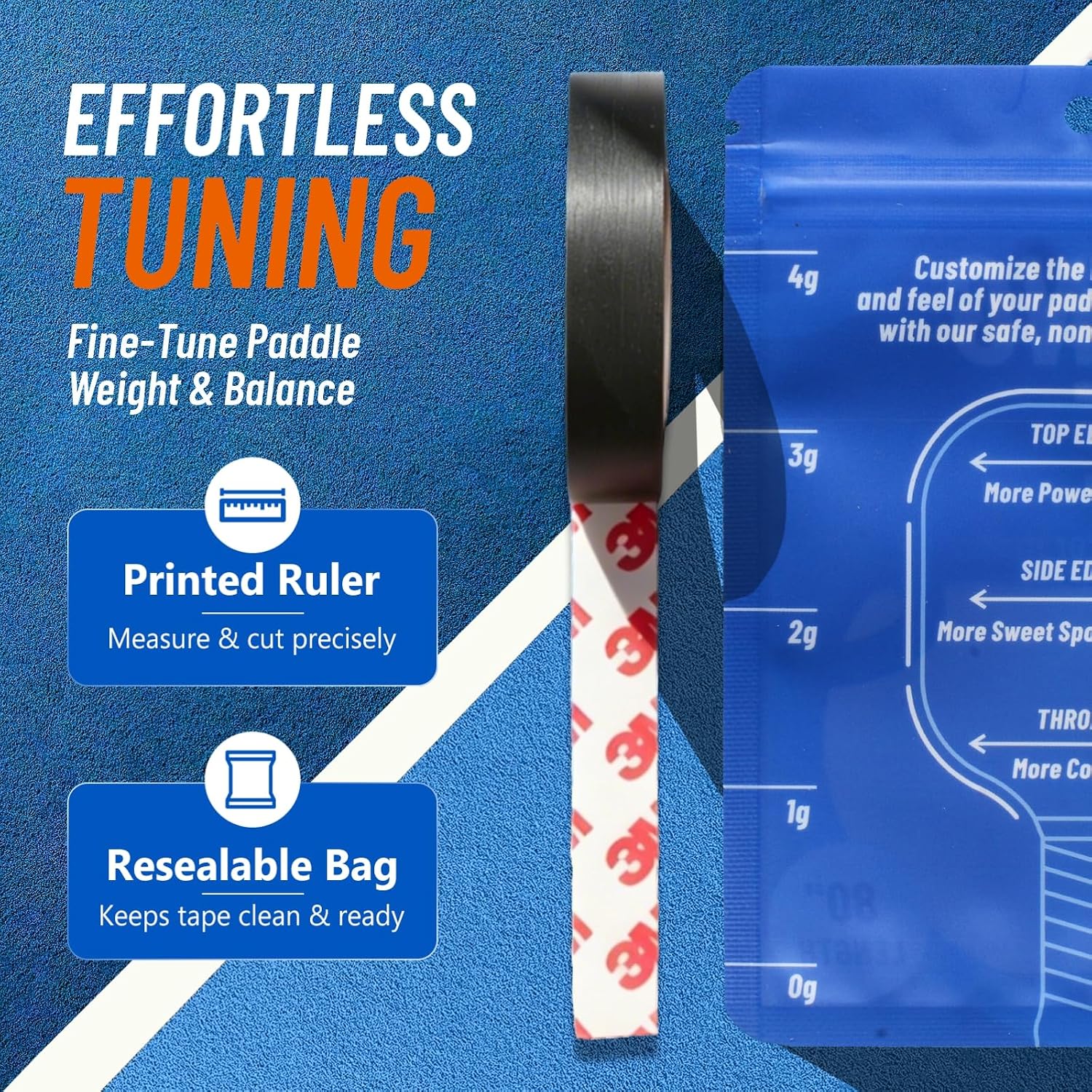 Pickleball Paddle Weights – Lead-Free Alternative to Lead Tape | Tungsten Weights Alternative, Precise Weighting for Customizable Paddle Balance & Control - Image 4