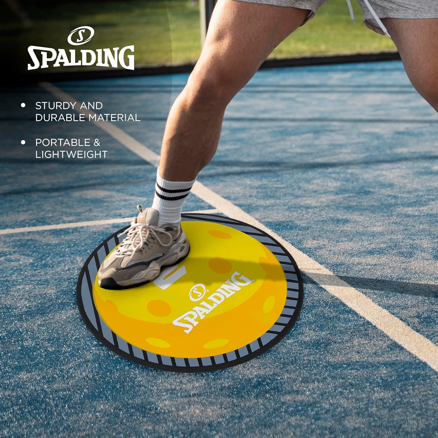 Spalding - Pickleball Court Marker & Shot Spot Set, 17-Piece Training Target Kit, Non-Slip Floor Markers for Footwork, Agility, Accuracy & Drill Training, Indoor & Outdoor Sports Practice Equipment - Image 2