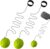 2 PCS Pickleball Trainer,Continuous Rebound Pickleball Drills Enhance Reaction Speed& Hand-Eye Coordination,Solo Practice Ball, Skill Levels,Green (Paddle Not Included)