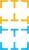 Pickleball Court Marker Kit – Court Corner & Line Marker Set, L & T Throw-Down Markers, Create Your Own Mini Pickleball, Tennis & Badminton Court, 12pc + Carry Bag (Blue-Yellow)