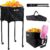 Portable Pickleball & Tennis Ball Hopper with Wheels, Foldable Sports Balls Teaching Cart, Lightweight Softball Caddy, Large Capacity Baseball Basket Carrier for Training