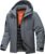 Men’s Thermal Waterproof Windproof Jacket Hooded Insulated, Lightweight Winter Snow Coat with Multiple Pockets