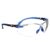 3M Safety Glasses for Men and Women, Solus 1000 Series, ANSI Z87, Scotchgard Anti-Fog, Clear Lens, Low Profile, Blue/Black Frame