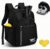 Pickleball Bags, 30L Deluxe Waterproof Pickleball Backpack with Shoe Compartment for Men Women Pickle Ball Gift Accessories for Pickball Lovers (Black)