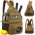 Pickleball Bag, Tactical Pickleball Backpack for Women Men, Adjustable Sling Bag with Fence Hook Water Bottle (Includes 2 Patches+1Carabiner), Brown
