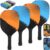 Pickleball Paddles Set of 4 with 4 Premium Wood Pickleball Racket & 8 Pickleball Balls & 4 Cooling Towels, Pickle Ball Paddles Pack Gifts for Men Women Beginner