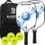 X Blazerstar Pickleball Paddles Set of 2, USAPA Approved, Fiberglass Surface Pickleball Rackets with 4 Durable Outdoor Balls and 1 Bag, Ideal for Beginner, Gifts for Women and Men