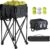 Tennis Ball Hopper for 120 Balls，Tennis Ball Basket with Removable Storage Bag，Wheeled Tennis Ball Cart for Serve Training ，Portable Pickleball Baseball Hopper Basket