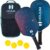 Helium Pro Carbon Fiber Pickleball Paddle Set of 2 – USAPA Certified Pickleball Paddles, High-Spin Texture, Lightweight Honeycomb Core (2 Paddles, 4 Balls, 1 Sports Bag)