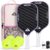 Carbon Fiber Pickleball Paddles Set of 2, with Balls, Bag & Grip Tape | Carbon Fiber Paddles with Honeycomb Core Deliver Spin, Control and Comfort for All Skill Levels