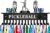Pickleball Medal Holder, Metal Wall Mount Display Rack with Trophy Shelf and Hooks, Black (15 Hooks)