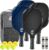 GARYE Pickleball Paddles Set of 4, Carbon Fiber Pickle Ball Paddle, USAPA Approved Lightweight Rackets 4 Pack for Adults and Teenagers, Includes 6 Balls, 1 Bag, and 4 Grip Tapes