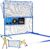 Pickleball Practice Rebounder Net Adjustable Angle for Dinks Volleys Solo Team Training Equipment, Mini Pickle Ball Net Portable Trainer for Outdoor Driveway Backyard Indoor Garage, Easy Setup