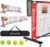 BAGAIL Portable Pickleball Net Set, 22 FT Regulation Size Pickle Ball Net with Ball Collector, 4 Balls and Carry Bag, Easy Setup for Outdoor Indoor Driveway
